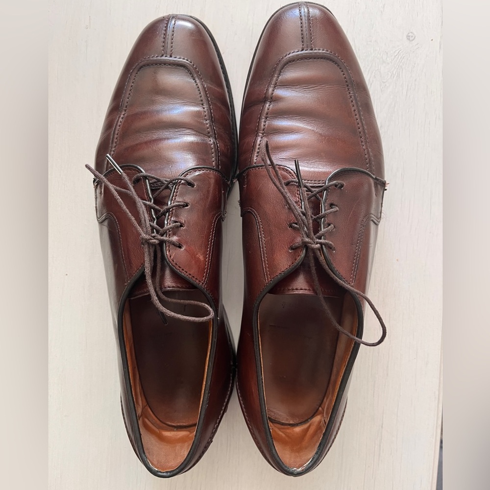 Allen Edmonds Hancock 13D - Men's Brown Leather Lace-Up Dress Shoes